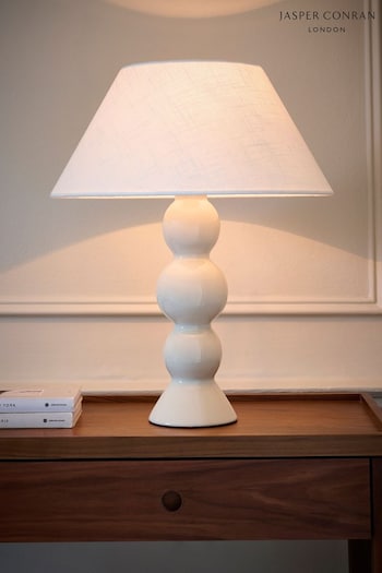 Jasper Conran London White Large Sphere Ceramic Table Lamp (942419) | £100