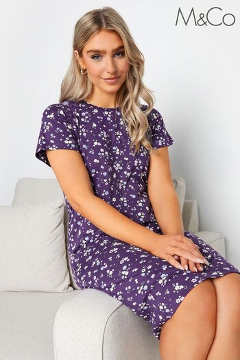 M&Co Purple Winter Daisy Nightdress (942825) | £16