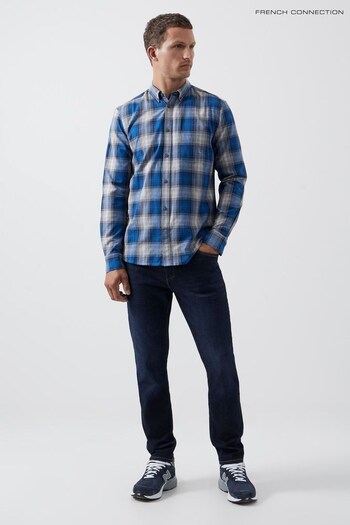 French Connection Natural Check Long Sleeve Shirt (942943) | £30