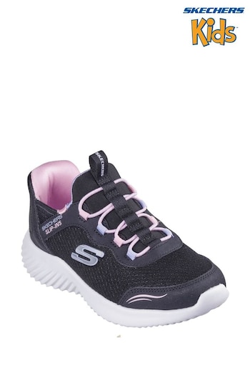 Skechers Black Bounder Simple Cute Slip In Trainers (943434) | £39