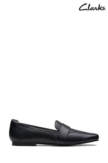Clarks Black Leather Seren Flat Shoes Laurent (943722) | £80
