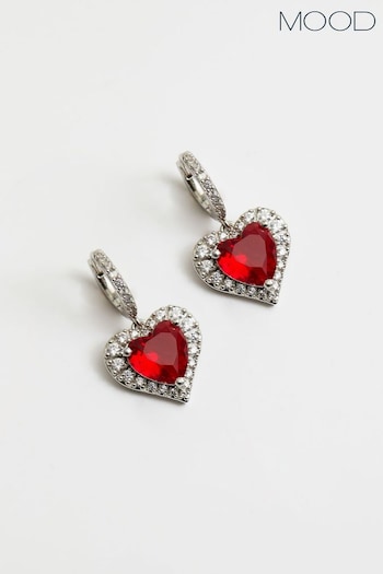 Mood Silver Cubic Zirconia Heart Gift Boxed Earrings (943726) | £35