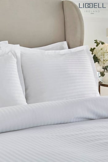 Liddell White 400 Thread Count Egyptian Cotton Striped Oxford Pillowcase Pair (9437D7) | £45