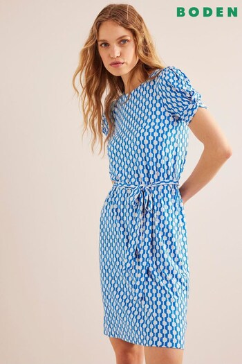 Boden Blue Knot Detail Jersey Mini Dress (943898) | £70