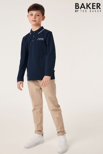 Baker by Ted Baker Long Sleeve Polo Bowler Shirt (943982) | £18 - £24
