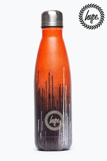 Hype Unisex Orange Drips Crest Water Bottle (944018) | £18