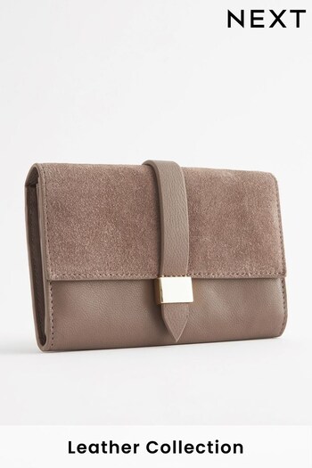 Mink Brown Leather Tab Detailed Purse (944273) | £28