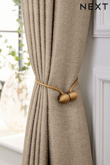 Gold Magnetic Curtain Tie Backs Set of 2 (944673) | £10