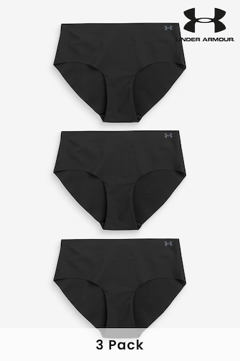 Under Armour Black No Show Pure Stretch Hipster Knickers 3 Pack (945182) | £26
