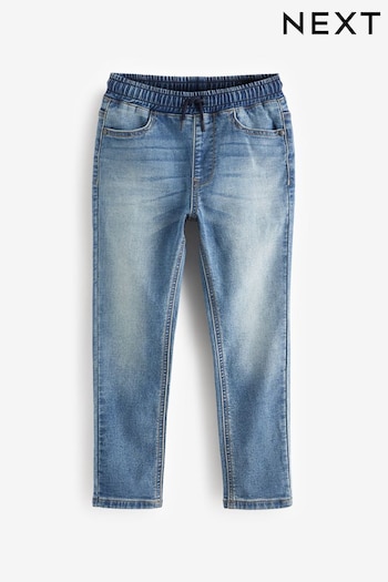 Light Blue Skinny Fit Jersey Stretch Jeans With Adjustable Waist (3-16yrs) (945308) | £12 - £17