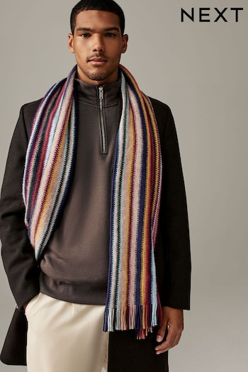 Multicolour Stripe Knitted Scarf (945648) | £14