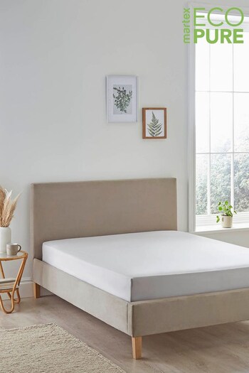 Martex Eco Pure Grey 200TC Organic Cotton Fitted Sheet (9457N8) | £30 - £48