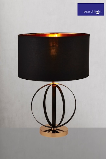 Searchlight Black/Gold Tesa Table Lamp (945917) | £75