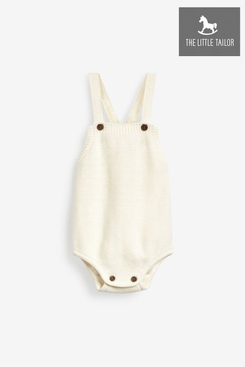 The Little Tailor Cream Knitted Baby Romper Bodysuit (945923) | £29