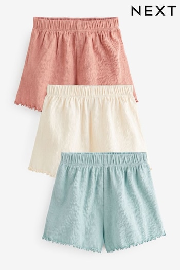 Blue Pink Textured Shorts 3 Pack (3mths-7yrs) (946114) | £11 - £15