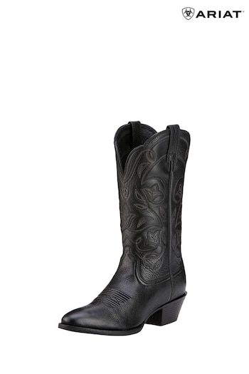 Ariat Heritage R Toe Western Black Boots (946128) | £160