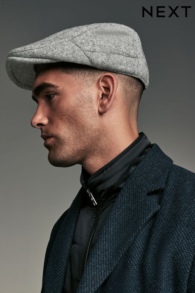 River island mens flat caps sales