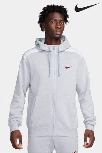 Nike Grey Sportswear Shoulder Blocking Hoodie (946238) | £73
