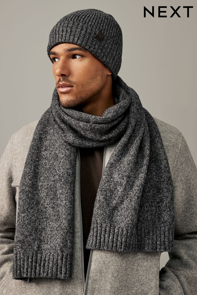 Mens hat scarf set best sale