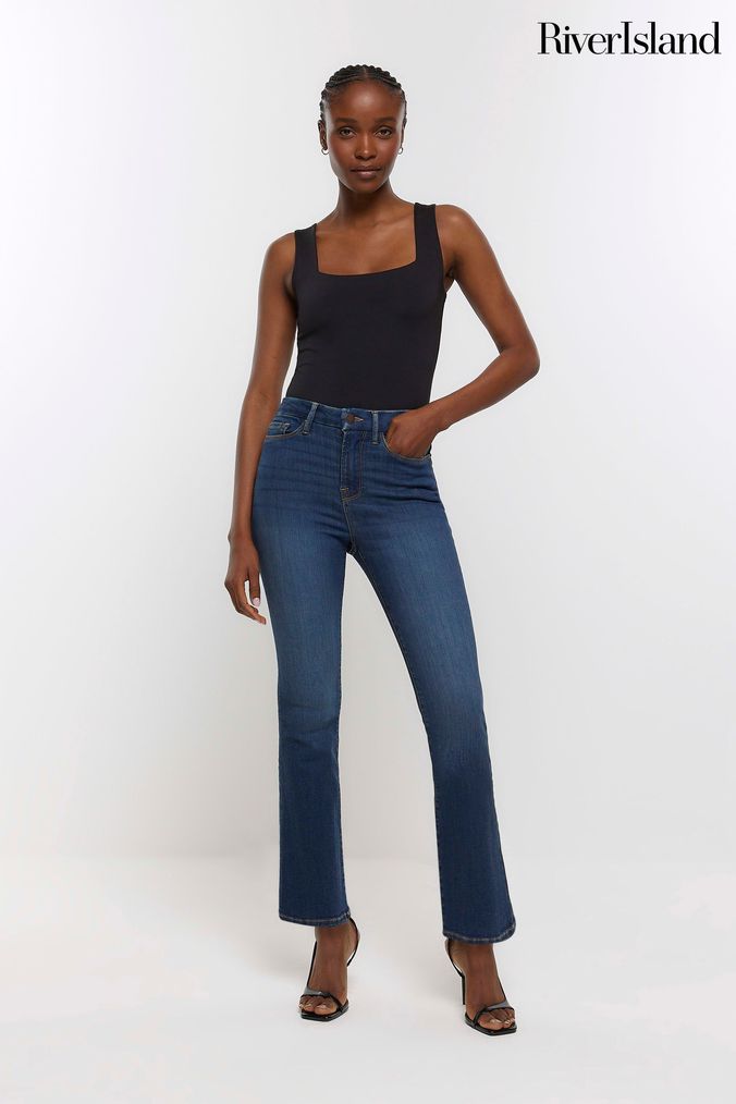 River island wide leg cropped jeans 2025