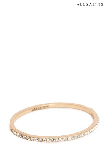 AllSaints Stone Gold Tone Bangle Bracelet (946737) | £49