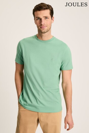 Joules Denton Green Plain Jersey Crew Neck T-Shirt (947001) | £24.95