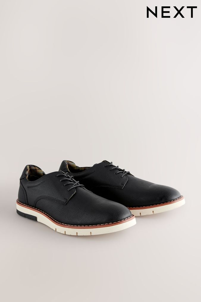 Mens black smart casual shoes shop