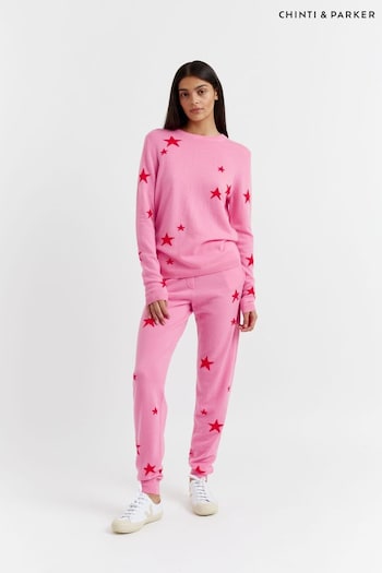 Chinti & Parker Pink Star Cashmere Blend Jumper (947305) | £195