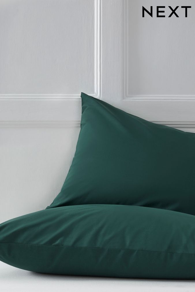 Green Pillow Cases Sage Dark Green Pillowcases Next UK