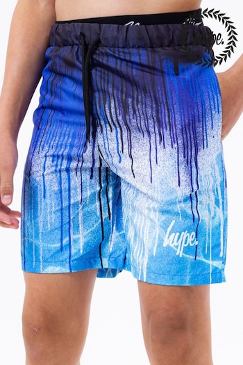 Hype. Blue Pool Fade Drips Print Swim JEANS Shorts (947418) | £25 - £30