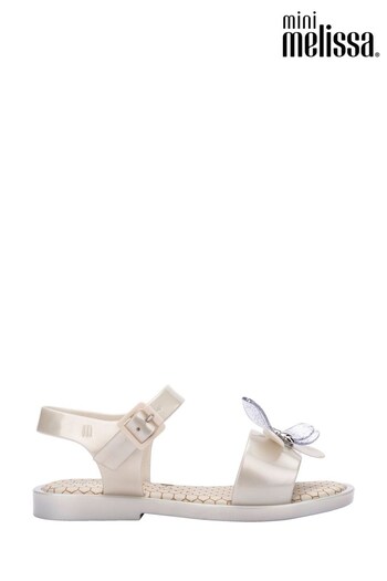 Mini Melissa Kids Cream Mar Sandal Bugs Pearl Sandals (947610) | £68