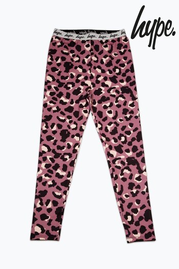 Hype. Kids Purple Mini Leopard Leggings (947614) | £22