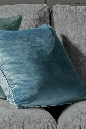 Laura Ashley Dark Seaspray Blue Square Nigella Cushion (947957) | £45