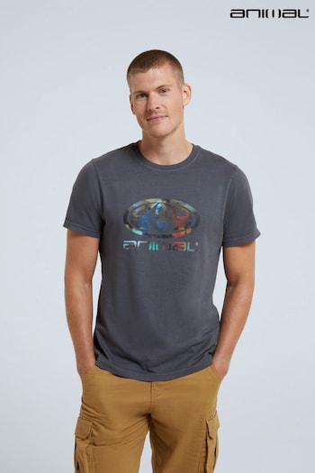 Animal Mens Grey Jacob Organic T-Shirt (948017) | £25