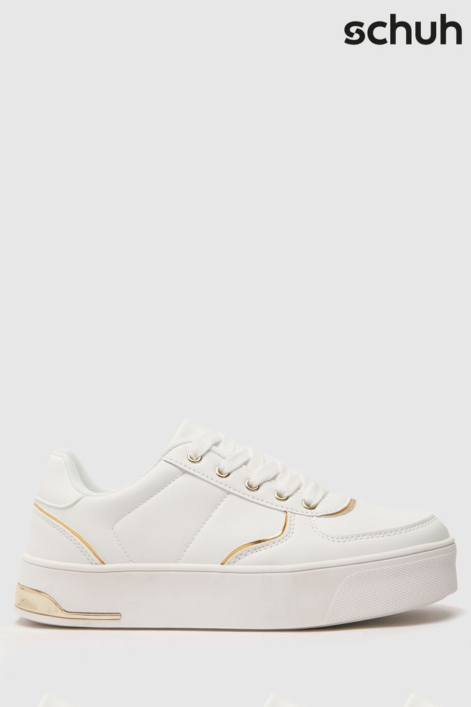 Schuh ladies white trainers best sale