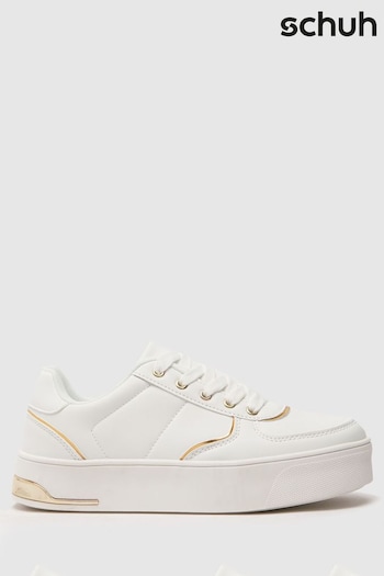 Schuh Marie Hardware White Trainers (948103) | £35