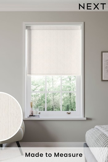 Ice White Devon Made to Measure Blackout Roller Blind (948753) | £63