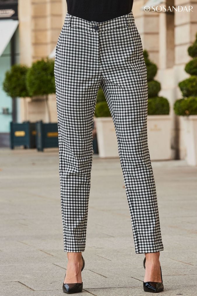 Polo Check Formal Trouser Mens Grey - John Craig