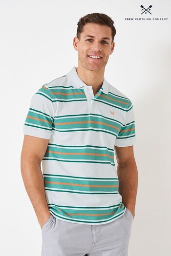 Crew Clothing Company Blue Stripe Cotton Classic Sweatshirt (949003) | £42