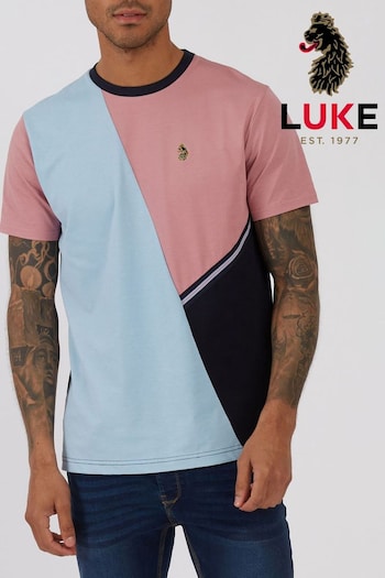 Luke 1977 Pink Hewit Vintage Tape Detail T-Shirt (949052) | £40