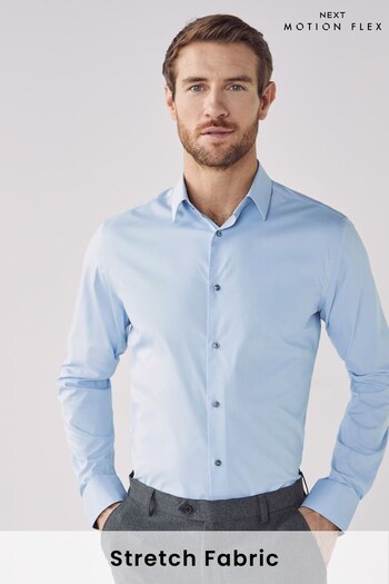 Light Blue Slim Fit Single Cuff Motionflex Shirt (949053) | £32