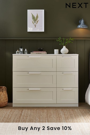 Natural Flynn 6 Drawer Chest of Drawers (949476) | £299