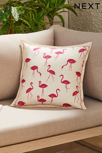 Fushsia Pink 43 x 43cm Flamingo Outdoor Cushion (949503) | £12