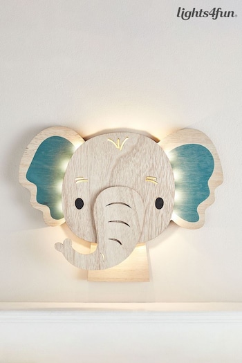 Lights4fun Elephant Children's Wall Light (949604) | £29.99