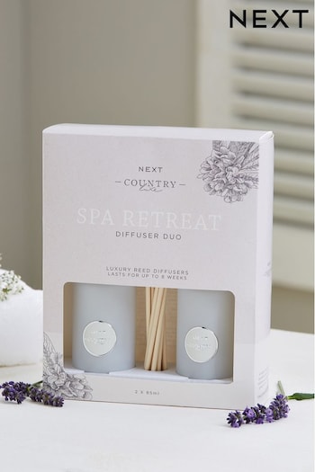 Country Luxe Spa Retreat Lavender & Geranium Fragranced Reed Set Of Diffuser (949907) | £22