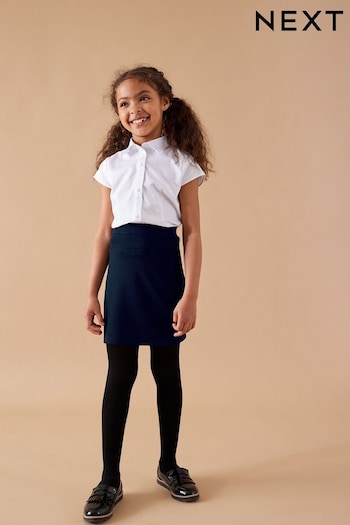 Navy Blue Jersey Stretch Pull-On Pencil Skirt (3-18yrs) (950071) | £7 - £12