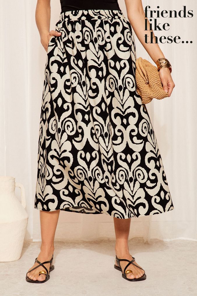 Black and white skirt next outlet