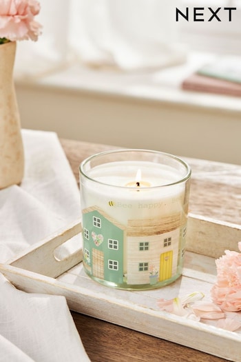 Yellow Freesia and Apple Scented Pillar Candle (950595) | £10