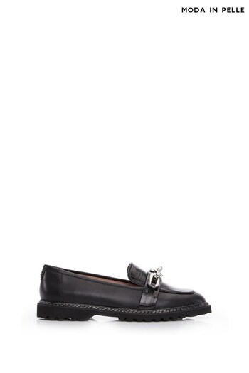 Moda In Pelle Furla Chunky Sole Loafers With Chain Trim (950655) | £99