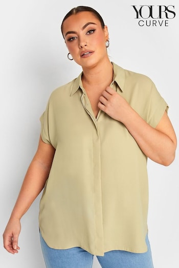 Yours Curve Natural Button Through Shirt (950720) | £25